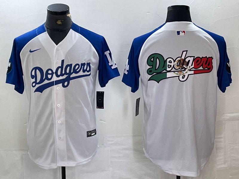 Men Los Angeles Dodgers Blank White Fashion Nike Game MLB Jersey style 11->->